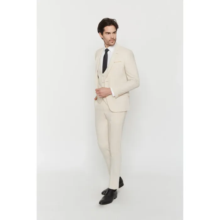 Costume Maison Oscar Paris Beige 3 pièces