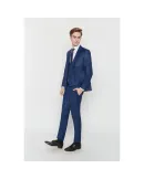 Costume fil à fil Maison Oscar Paris Bleu Roi 3 pièces