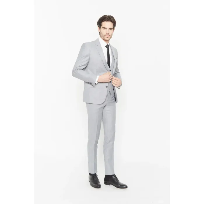 Costume fil à fil Maison Oscar Paris Gris 3 pièces