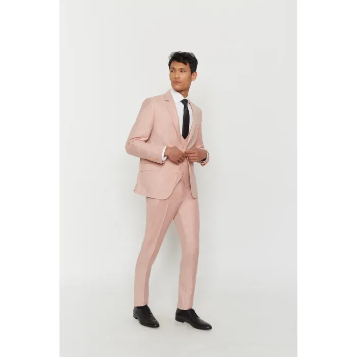 Costume fil à fil Maison Oscar Paris Rose 3 pièces